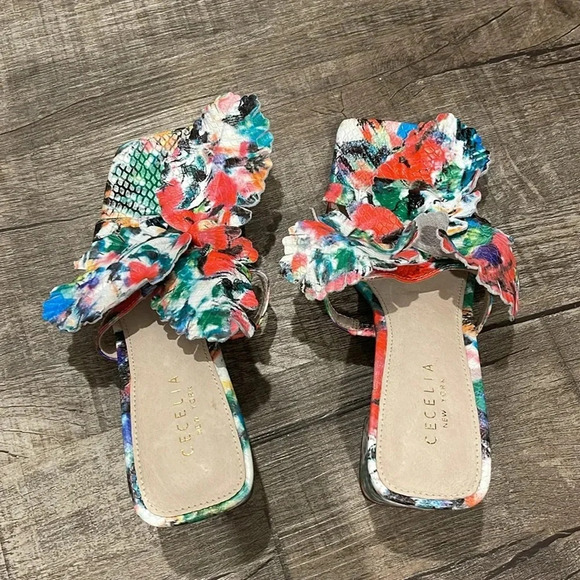 NWOB!! Cecelia New York - Happy Sandal - Multi Color Heel - Size 6 - Picture 8 of 8